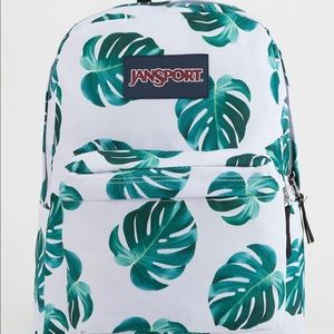 JanSport Monstera Leaves backpack. In very good condition!